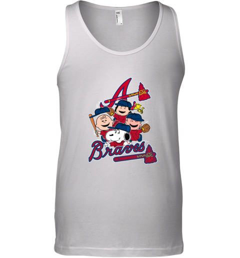 Youth Heather Gray Atlanta Braves Sleeveless T-Shirt Size: 2XL