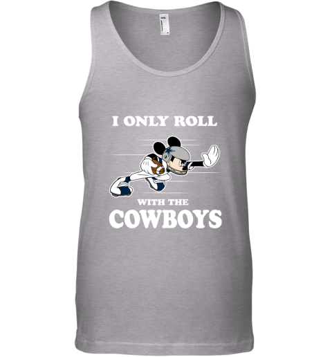 NFL Mickey Mouse I Only Roll With Dallas Cowboys Tank Top