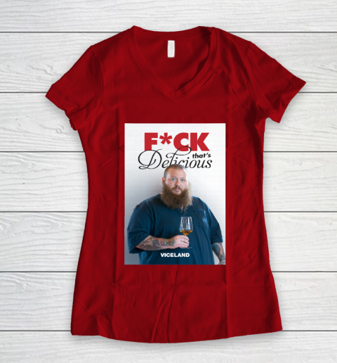 Fuck That's Delicious Shirt Women's V-Neck T-Shirt 6