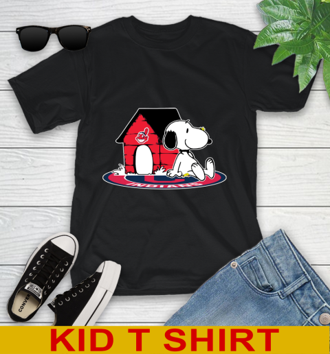 MLB Baseball Cleveland Indians Snoopy The Peanuts Movie Shirt Youth T-Shirt 2