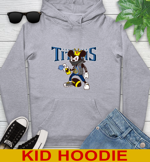 Tennessee Titans NFL Football Mickey Peace Sign Sports Youth Hoodie 6