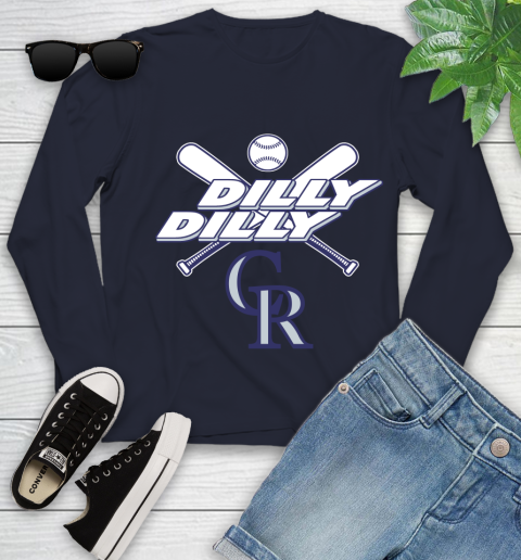 MLB Colorado Rockies Dilly Dilly Baseball Sports Youth Long Sleeve 3