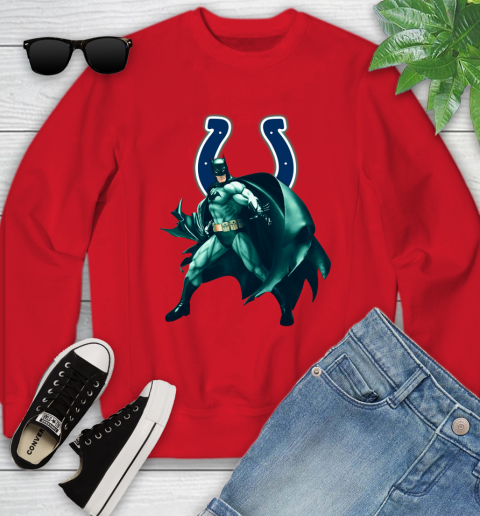 NFL Batman Football Sports Indianapolis Colts Youth Sweatshirt 9