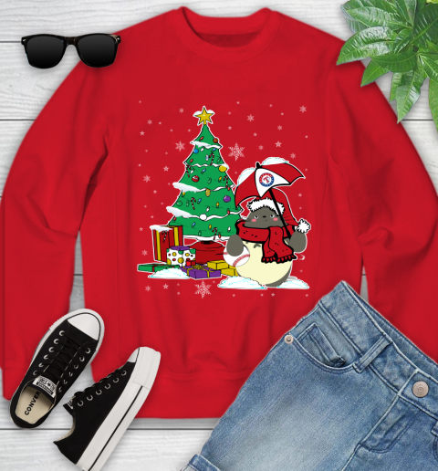 Texas Rangers MLB Baseball Cute Tonari No Totoro Christmas Sports Youth Sweatshirt 8