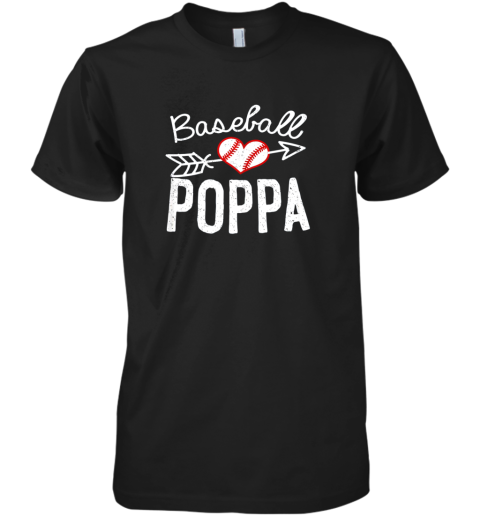 Baseball Poppa Shirt Fathers Day Premium Men's T-Shirt