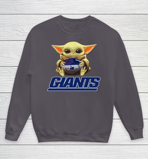 NFL Football New York Giants Baby Yoda Star Wars Youth Sweatshirt 6