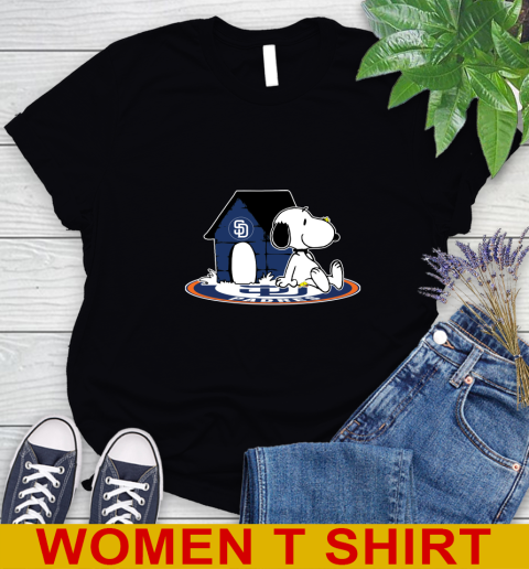 MLB Baseball San Diego Padres Snoopy The Peanuts Movie Shirt Women's T-Shirt 2