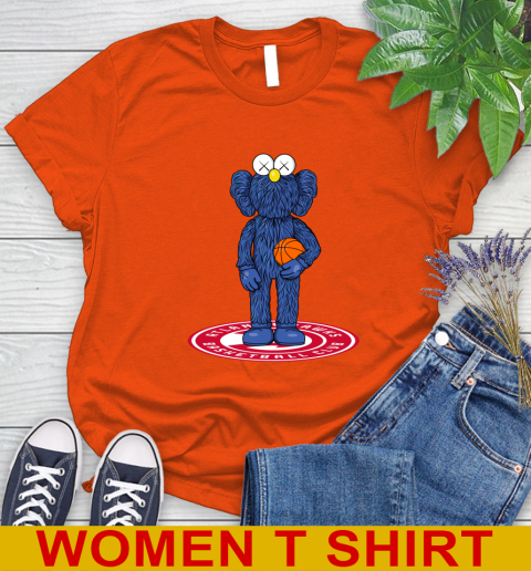 NBA Basketball Atlanta Hawks Kaws Bff Blue Figure Shirt Women's T-Shirt 5 NBA Basketball Atlanta Hawks Kaws Bff Blue Figure Shirt Women's T-Shirt - Image 5
