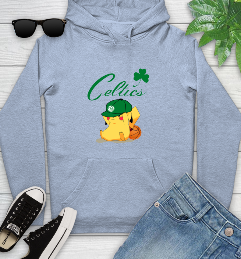 NBA Pikachu Basketball Sports Boston Celtics Youth Hoodie 11 NBA Pikachu Basketball Sports Boston Celtics Youth Hoodie - Image 11