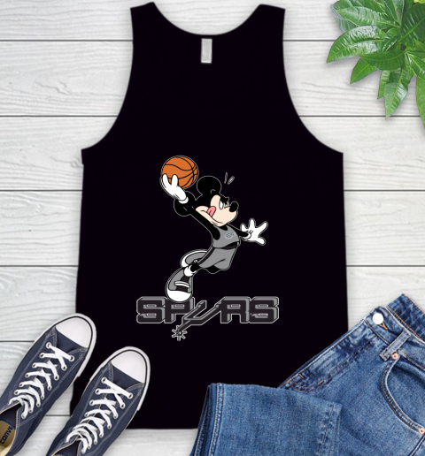 NBA Basketball San Antonio Spurs Cheerful Mickey Mouse Shirt Tank Top