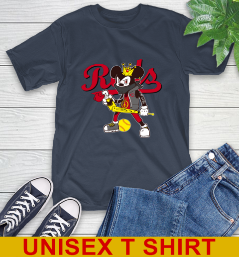 Cincinnati Reds MLB Baseball Mickey Peace Sign Sports T-Shirt 4