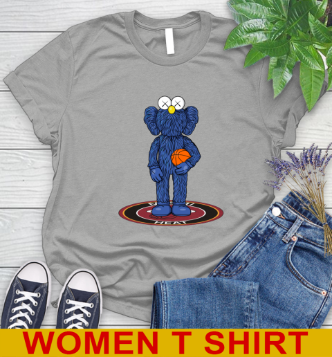 NBA Basketball Miami Heat Kaws Bff Blue Figure Shirt Women's T-Shirt 11