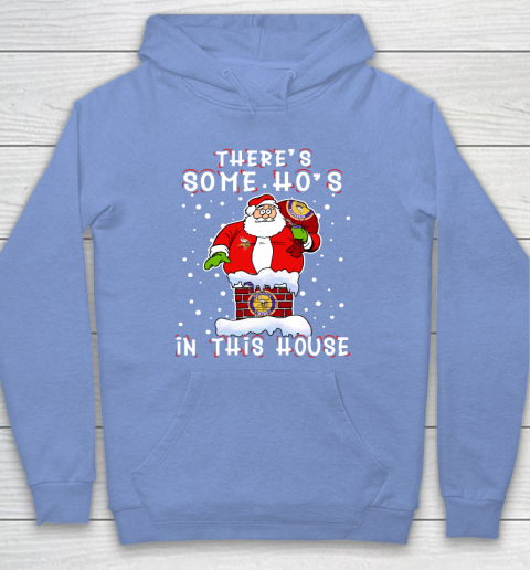 Minnesota Vikings Christmas There Is Some Hos In This House Santa Stuck In The Chimney NFL Hoodie 8