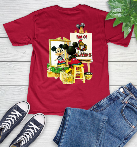 NHL Hockey Ottawa Senators Mickey Drawing Shirt 51