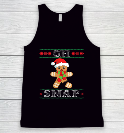 Gingerbread Man Shirt Oh Snap Christmas Ugly Tank Top