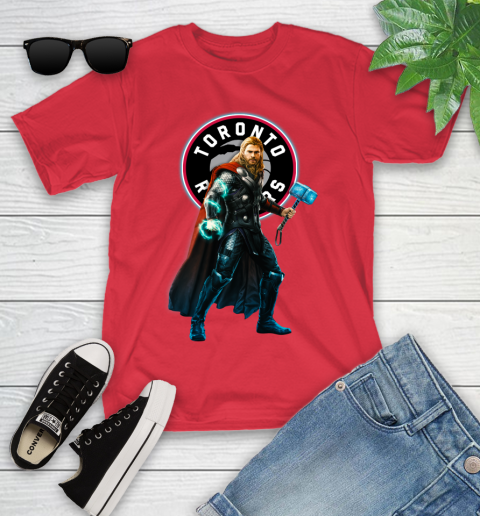 NBA Thor Avengers Endgame Basketball Toronto Raptors Youth T-Shirt 10