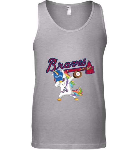 Hip Hop Dabbing Unicorn Flippin Love Atlanta Braves Tank Top