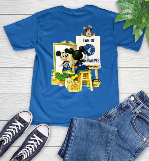 NBA Basketball Minnesota Timberwolves Mickey Drawing Shirt 50