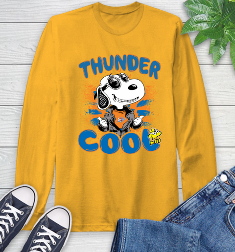 NBA Basketball Oklahoma City Thunder Cool Snoopy Shirt Long Sleeve T-Shirt 2