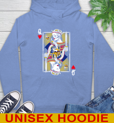 NFL Football Minnesota Vikings The Queen Of Hearts Card Shirt Hoodie 11