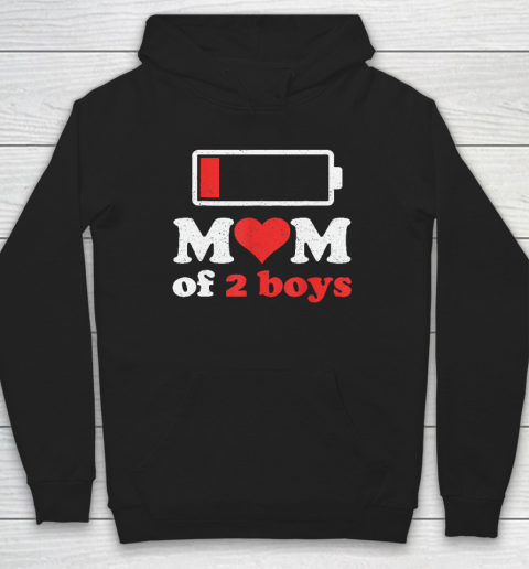 Mom Of 2 Boys From Son To Mom Quote Mothers Day Birthday Fun Hoodie