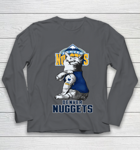 NBA Basketball My Cat Loves Denver Nuggets Youth Long Sleeve 6