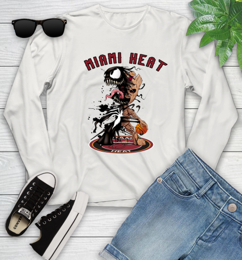 NBA Miami Heat Basketball Venom Groot Guardians Of The Galaxy Youth Long Sleeve 12