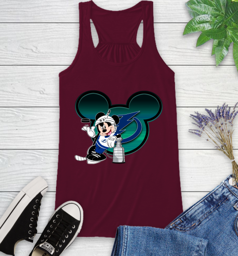 NHL Tampa Bay Lightning Stanley Cup Mickey Mouse Disney Hockey T Shirt Racerback Tank 3