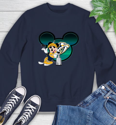 NHL Nashville Predators Stanley Cup Mickey Mouse Disney Hockey T Shirt Sweatshirt 3