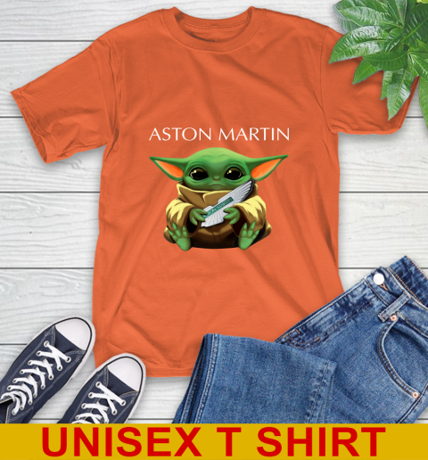 Star Wars Baby Yoda Hugs Aston Martin Car Shirt 4