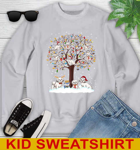 Maltese dog pet lover light christmas tree shirt 111