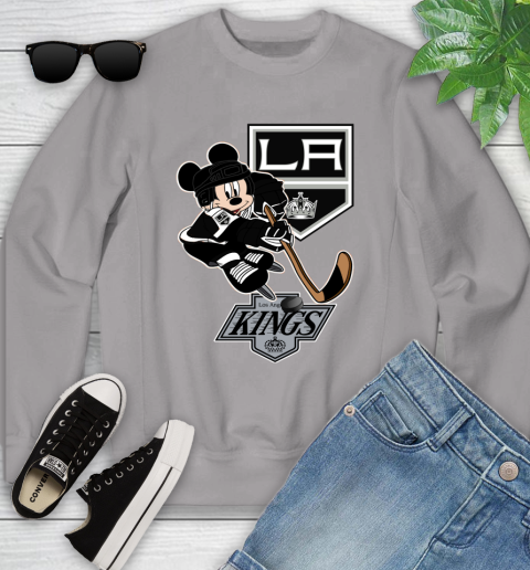 Los Angeles Kings Mickey Mouse Disney Hockey T Shirt Youth Sweatshirt 4