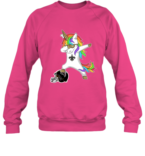 Football Dabbing Unicorn Steps On Helmet New Orleans Saints Sweatshirt