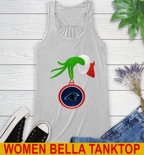 Carolina Panthers Grinch Merry Christmas NFL Football Racerback Tank