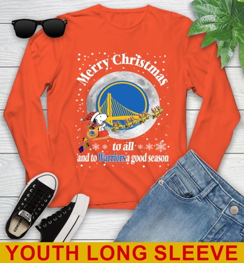 Golden State Warriors Merry Christmas To All And To Warriors A Good Season NBA Basketball Sports Youth Long Sleeve 3