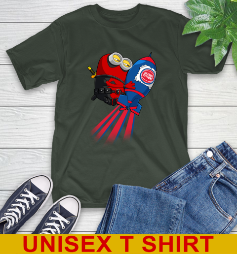 NBA Basketball Detroit Pistons Deadpool Minion Marvel Shirt T-Shirt 6