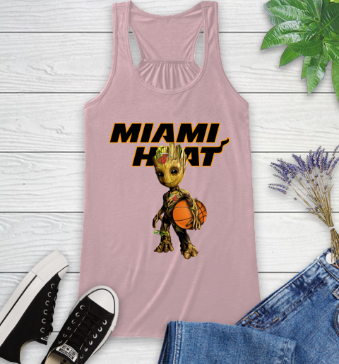 Miami Heat NBA Basketball Groot Marvel Guardians Of The Galaxy Racerback Tank 11