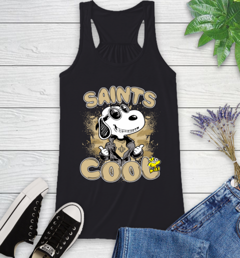 NFL Football New Orleans Saints Cool Snoopy Shirt Racerback Tank