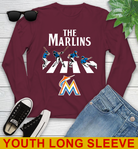 MLB Baseball Miami Marlins The Beatles Rock Band Shirt Youth Long Sleeve 6
