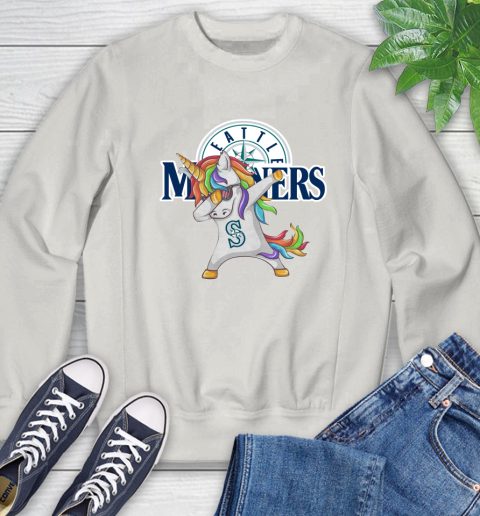 Seattle Mariners MLB Baseball Funny Unicorn Dabbing Sports Sweatshirt 12