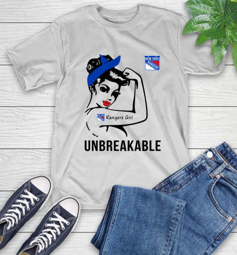 NHL New York Rangers Girl Unbreakable Hockey Sports T-Shirt
