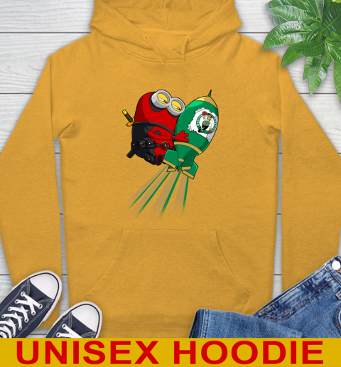 NBA Basketball Boston Celtics Deadpool Minion Marvel Shirt Hoodie 2