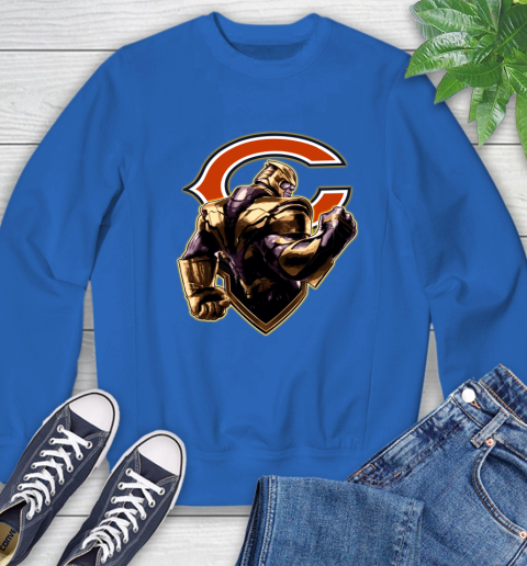 NFL Thanos Avengers Endgame Football Sports Chicago Bears Sweatshirt 8