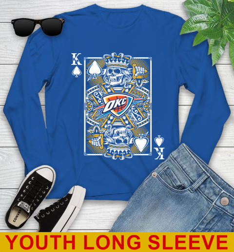 Oklahoma City Thunder NBA Basketball The King Of Spades Death Cards Shirt Youth Long Sleeve 10