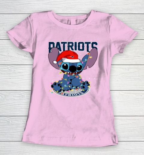 New England Patriots NFL Football noel stitch Christmas Women's T-Shirt 6