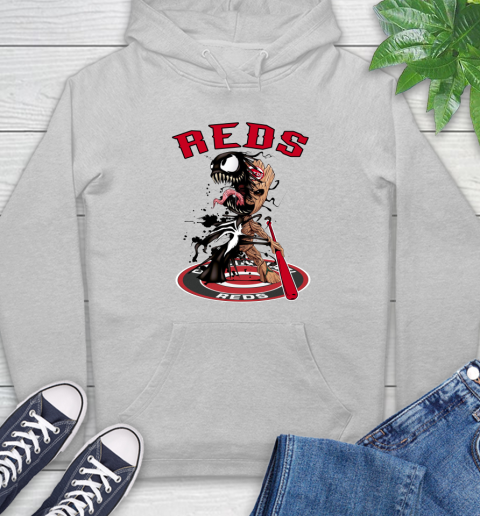 MLB Cincinnati Reds Baseball Venom Groot Guardians Of The Galaxy Hoodie 6