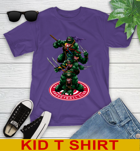 NBA Basketball Atlanta Hawks Teenage Mutant Ninja Turtles Shirt Youth T-Shirt 4