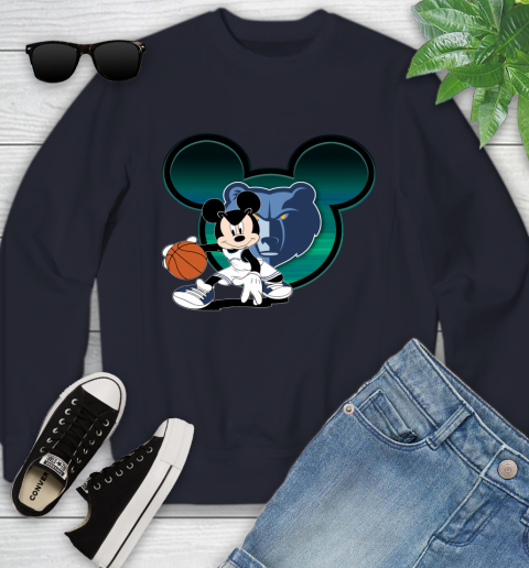 NBA Memphis Grizzlies Mickey Mouse Disney Basketball Youth Sweatshirt 3