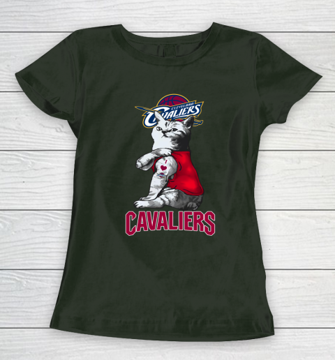 NBA Basketball My Cat Loves Cleveland Cavaliers Women's T-Shirt 4