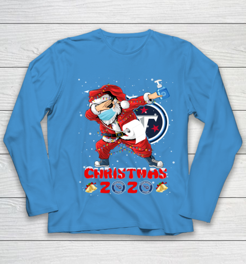 Tennessee Titans Funny Santa Claus Dabbing Christmas 2020 NFL Youth Long Sleeve 5